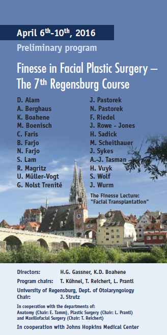 Finesse in Facial Plastic Surgery - The 7th Regensburg Course - April 6th-10th, 2026